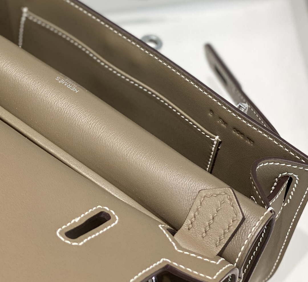 Hermes 316413 Jyspiere Leather Hermes bags Elephant gray H900913