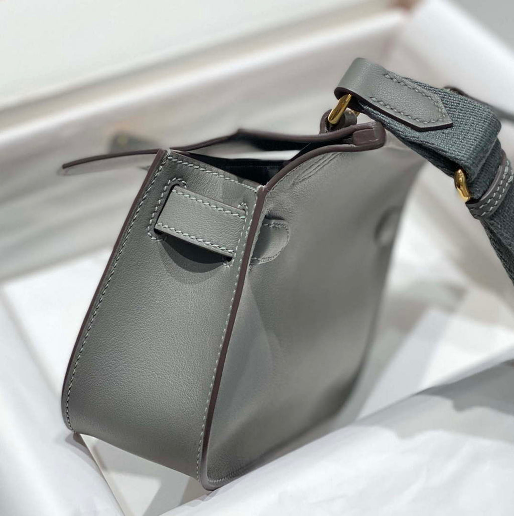 Hermes 316413 Jyspiere Leather Hermes bags Gray h900920