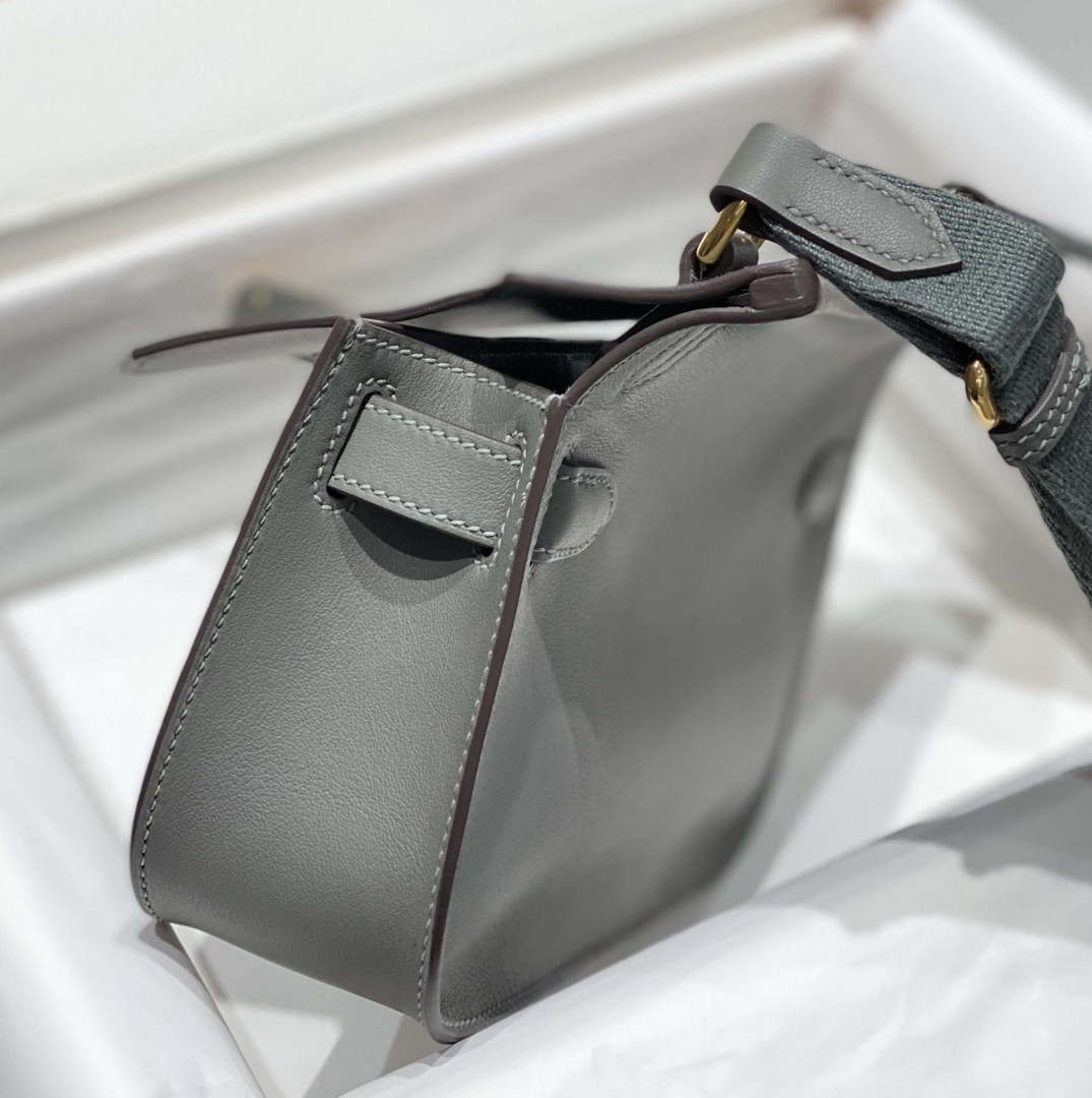 Hermes 316413 Jyspiere Leather Hermes bags Gray h900920