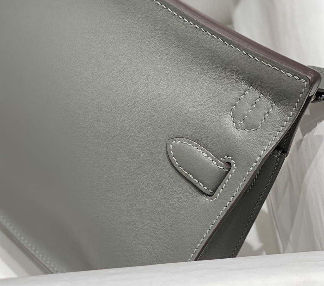Hermes 316413 Jyspiere Leather Hermes bags Gray h900920 - Default Title - View 5
