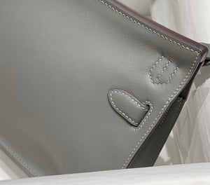 Hermes 316413 Jyspiere Leather Hermes bags Gray h900920 - Default Title - View 5