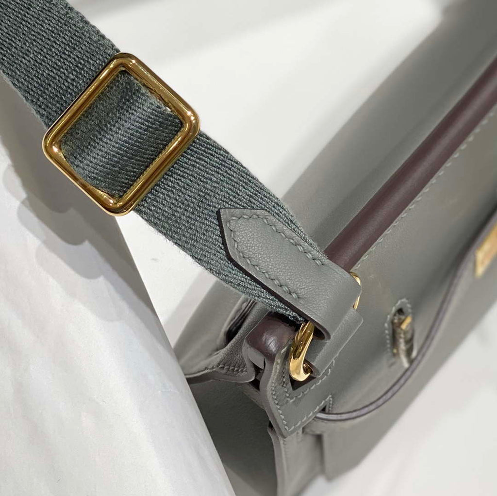 Hermes 316413 Jyspiere Leather Hermes bags Gray h900920