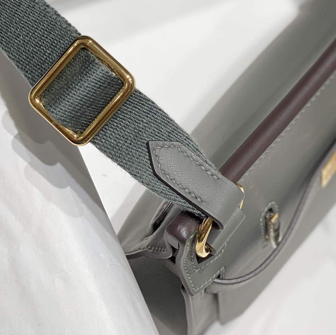 Hermes 316413 Jyspiere Leather Hermes bags Gray h900920 - Default Title - View 6