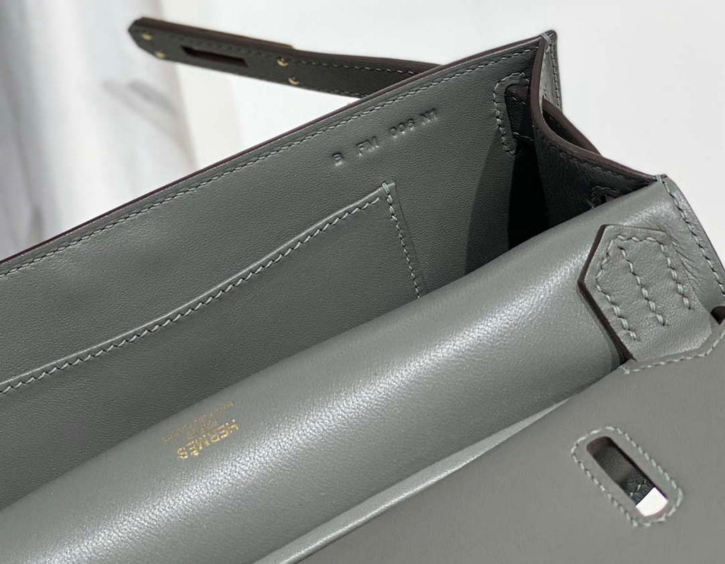 Hermes 316413 Jyspiere Leather Hermes bags Gray h900920