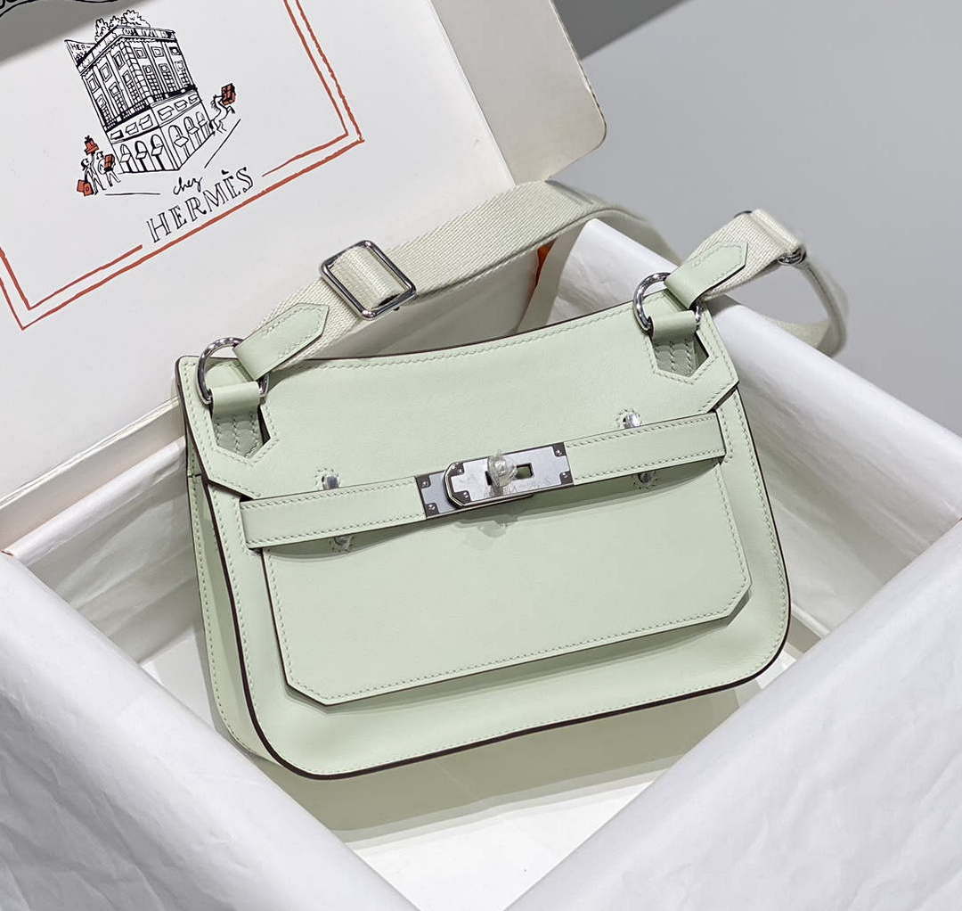 Hermes 316413 Jyspiere Leather Hermes bags Light Green H900919 - Default Title - View 1