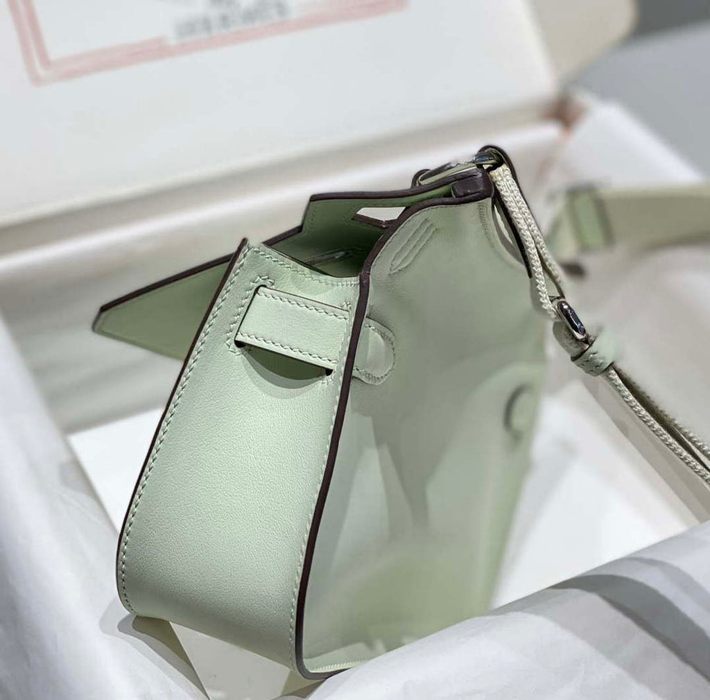 Hermes 316413 Jyspiere Leather Hermes bags Light Green H900919