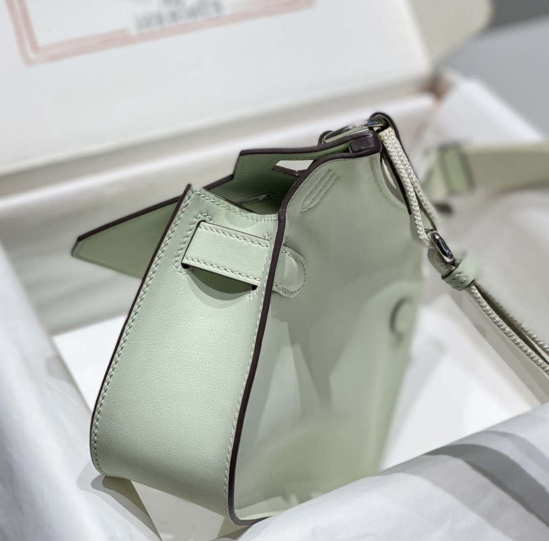Hermes 316413 Jyspiere Leather Hermes bags Light Green H900919 - Default Title - View 7