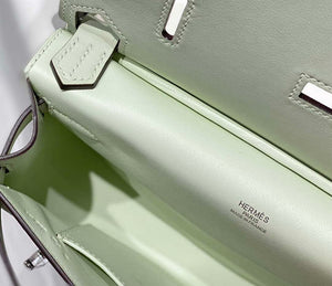 Hermes 316413 Jyspiere Leather Hermes bags Light Green H900919 - Default Title - View 8