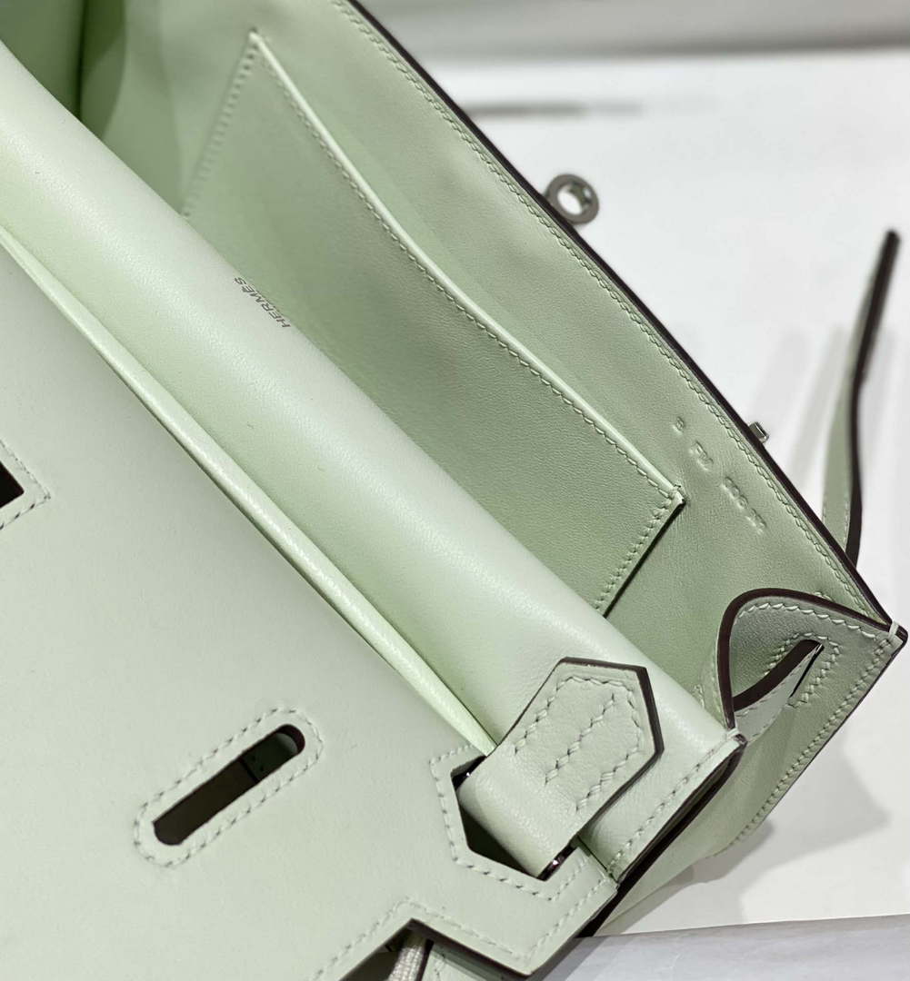 Hermes 316413 Jyspiere Leather Hermes bags Light Green H900919