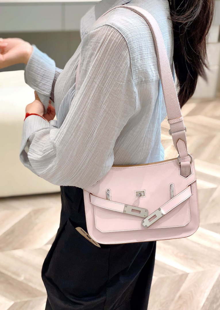 Hermes 316413 Jyspiere Leather Hermes bags Pink H900916