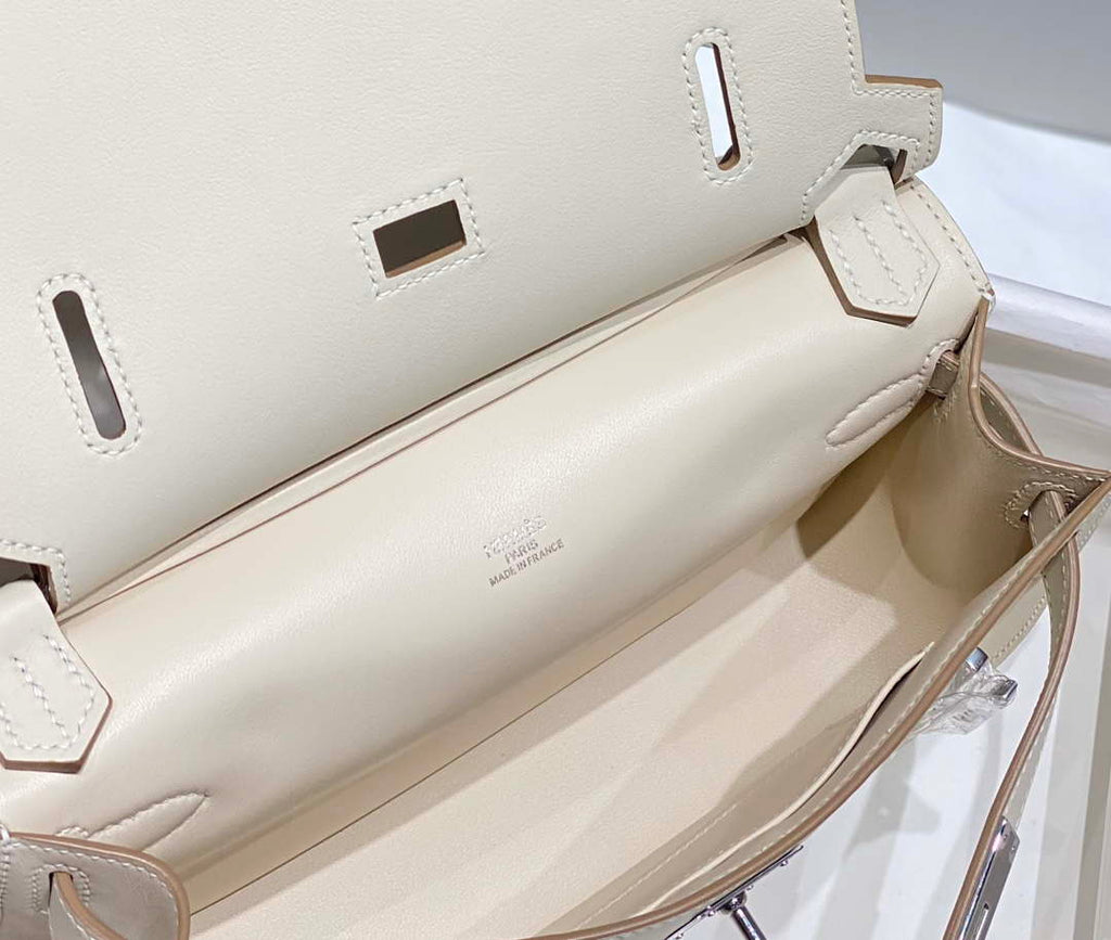 Hermes 316413 Jyspiere Leather Hermes bags White H900917