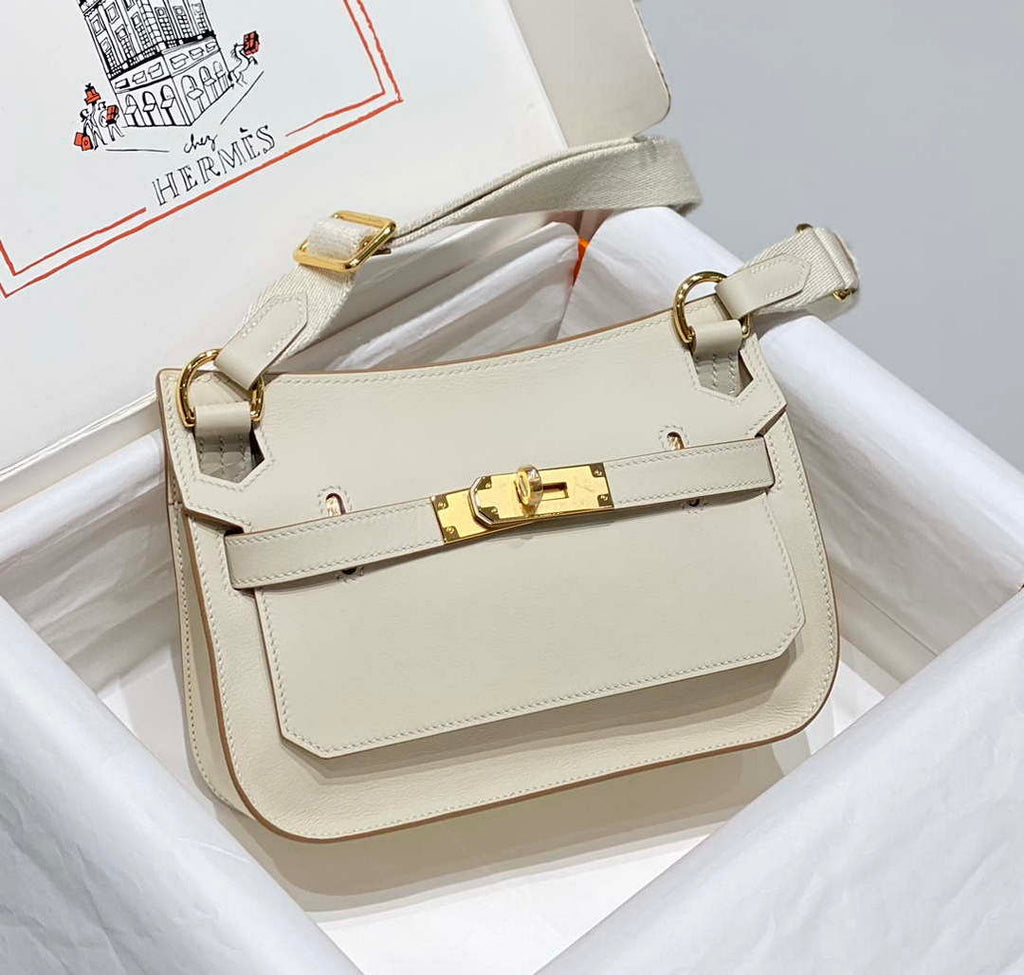 Hermes 316413 Jyspiere Leather Hermes bags White H900918