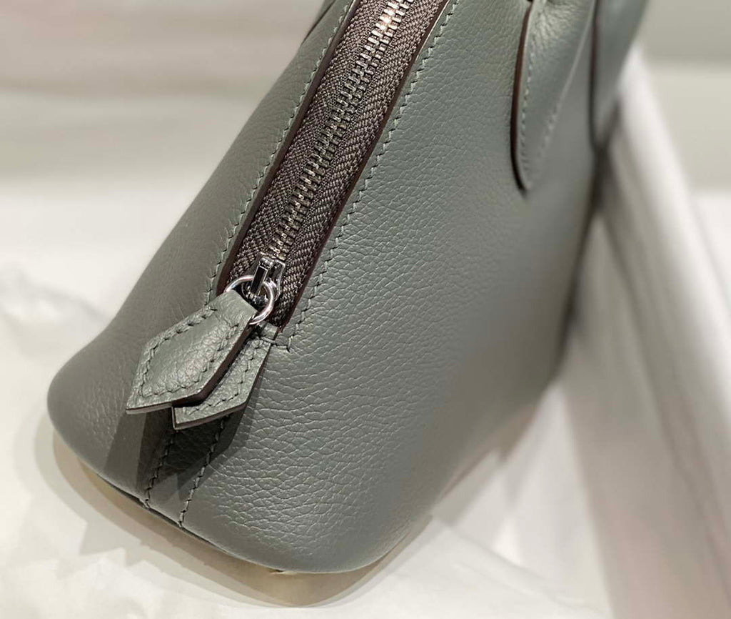 Hermes 316419 Bolide 1923 Mini Leather Bag Elephant Gray H900966