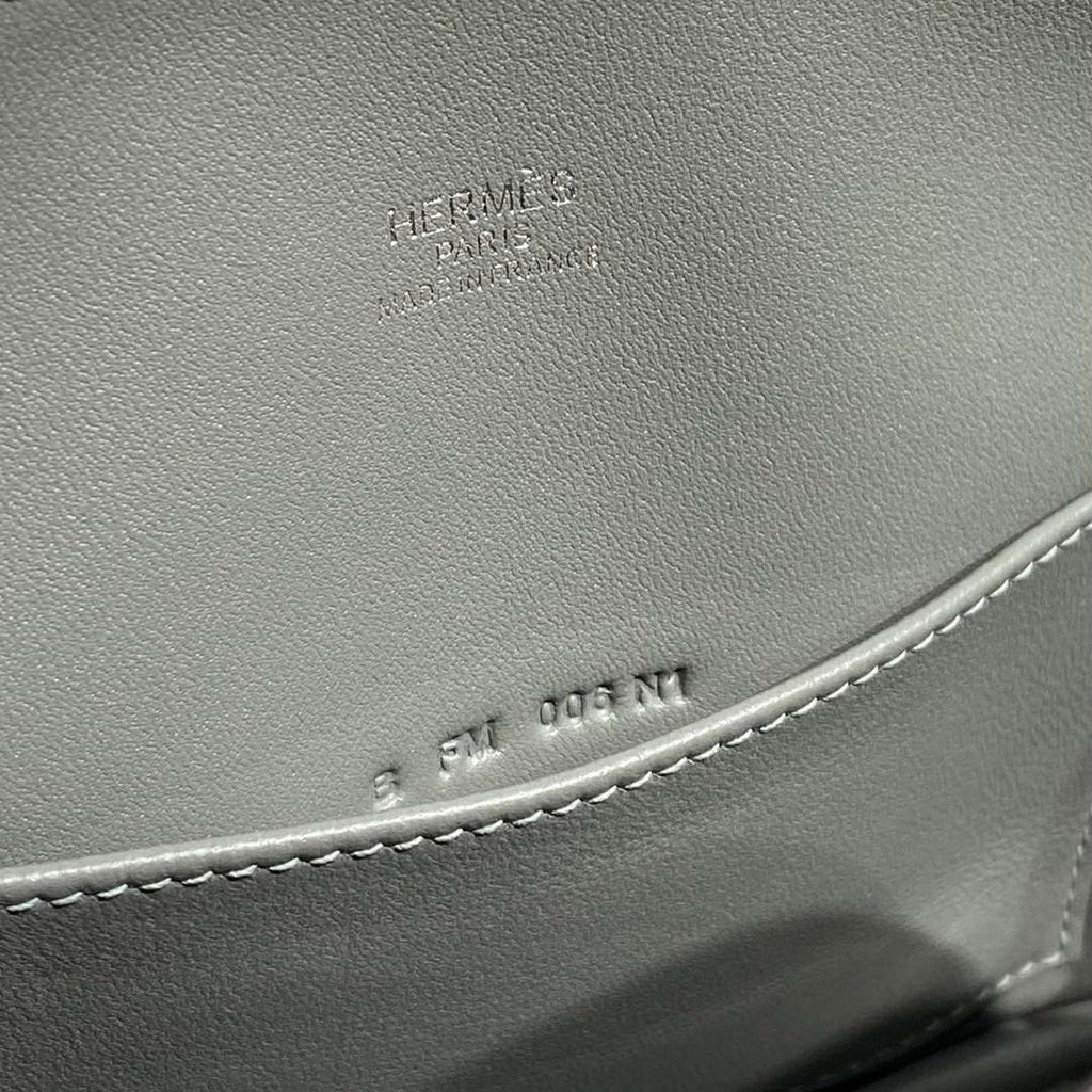 Hermes 316419 Bolide 1923 Mini Leather Bag Elephant Gray H900966
