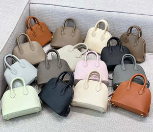 Hermes 316419 Bolide 1923 Mini Leather Bag Gray H900965 - Default Title - View 2