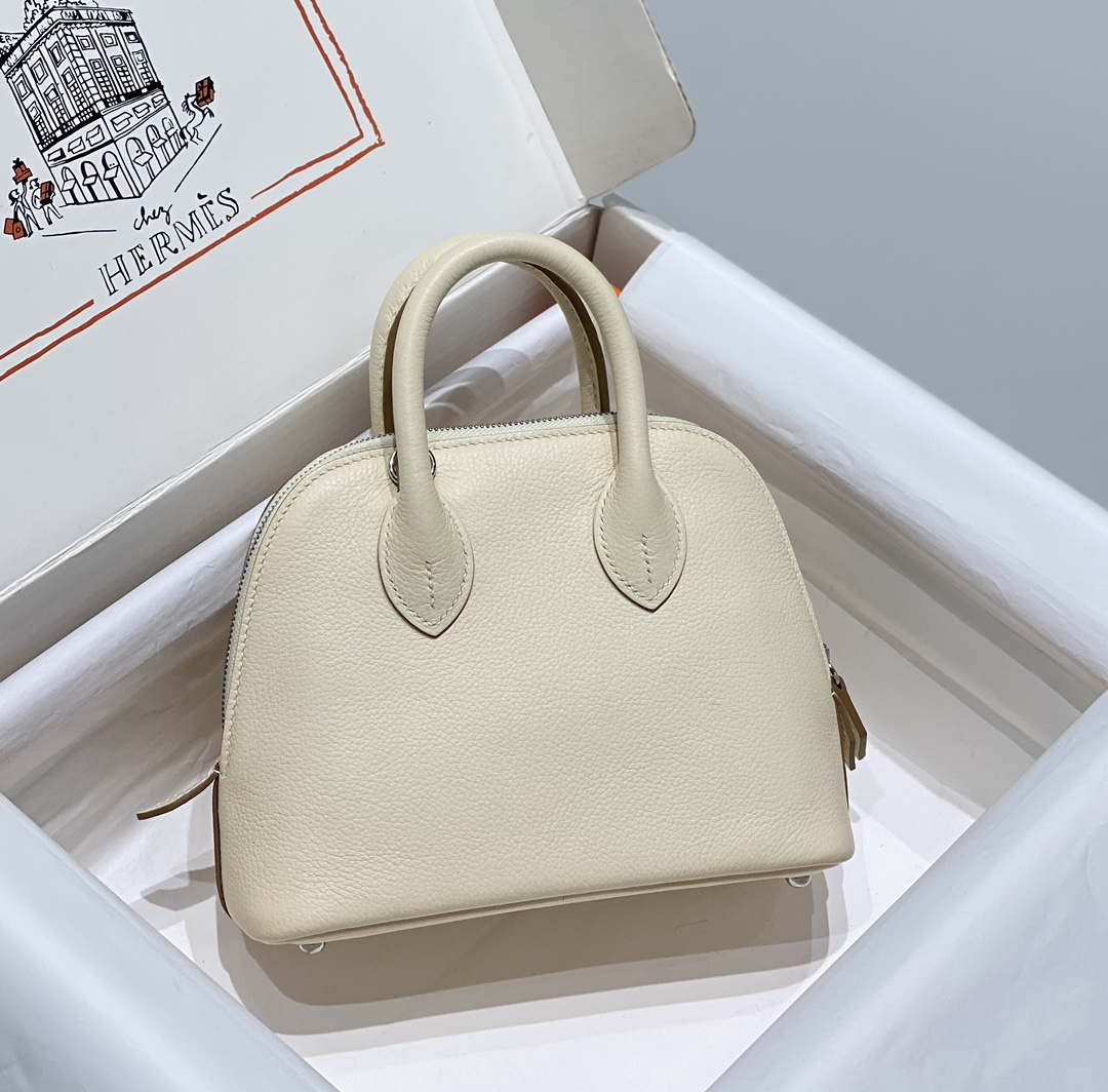 Hermes 316419 Bolide 1923 Mini Leather Bag H900972 - Sliver - View 1