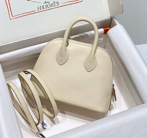 Hermes 316419 Bolide 1923 Mini Leather Bag H900972 - Sliver - View 2