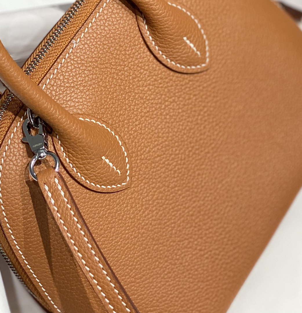 Hermes 316419 Bolide 1923 Mini Leather Bag H900973 - Sliver - View 7