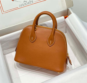 Hermes 316419 Bolide 1923 Mini Leather Bag H900973 - Sliver - View 10
