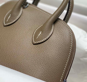 Hermes 316419 Bolide 1923 Mini Leather Bag H900974 - Sliver - View 5