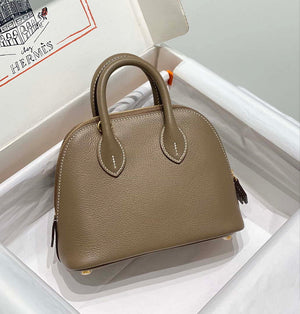 Hermes 316419 Bolide 1923 Mini Leather Bag H900974 - Sliver - View 10