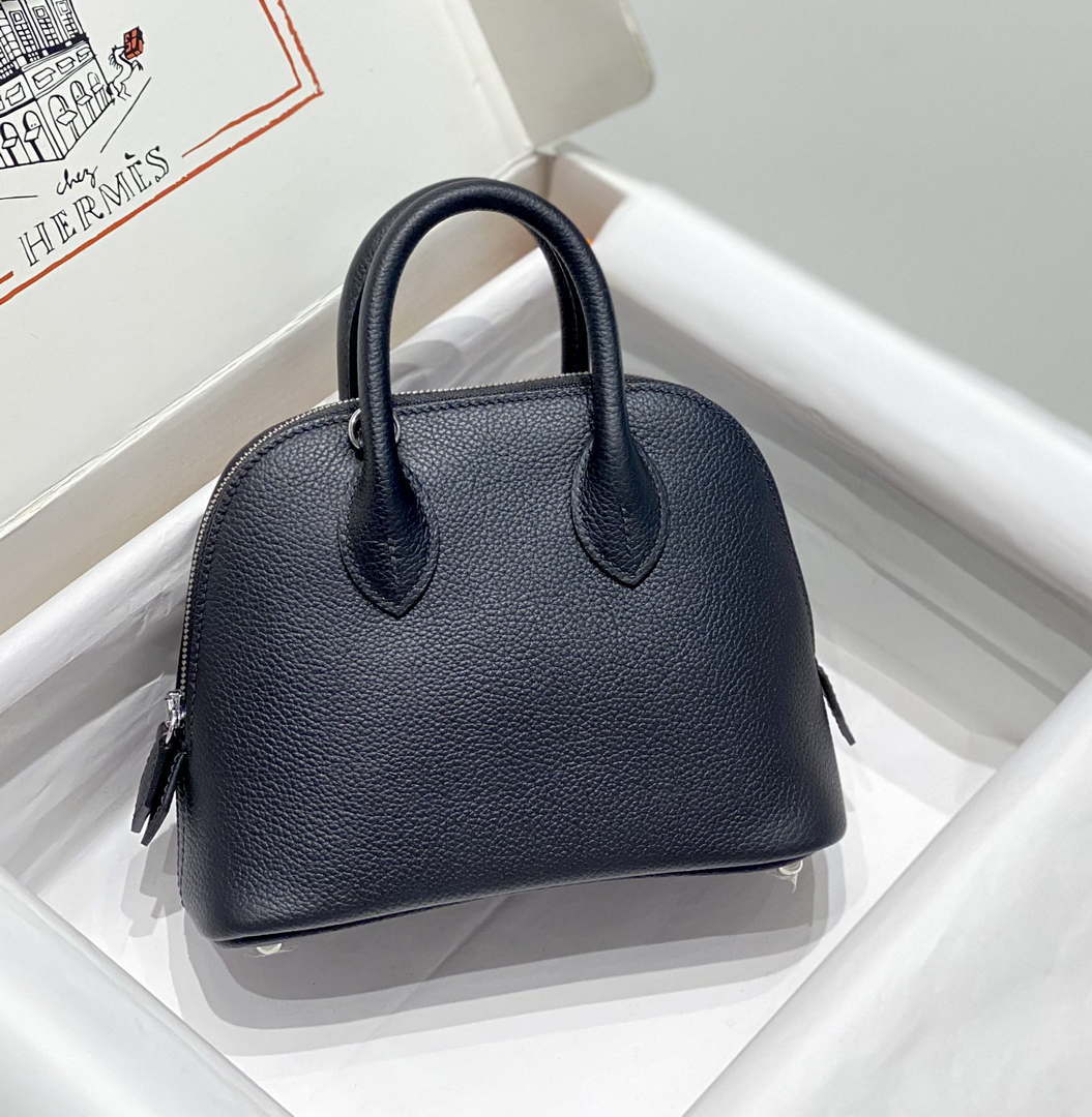Hermes 316419 Bolide 1923 Mini Leather Bag H900975 - Sliver - View 1