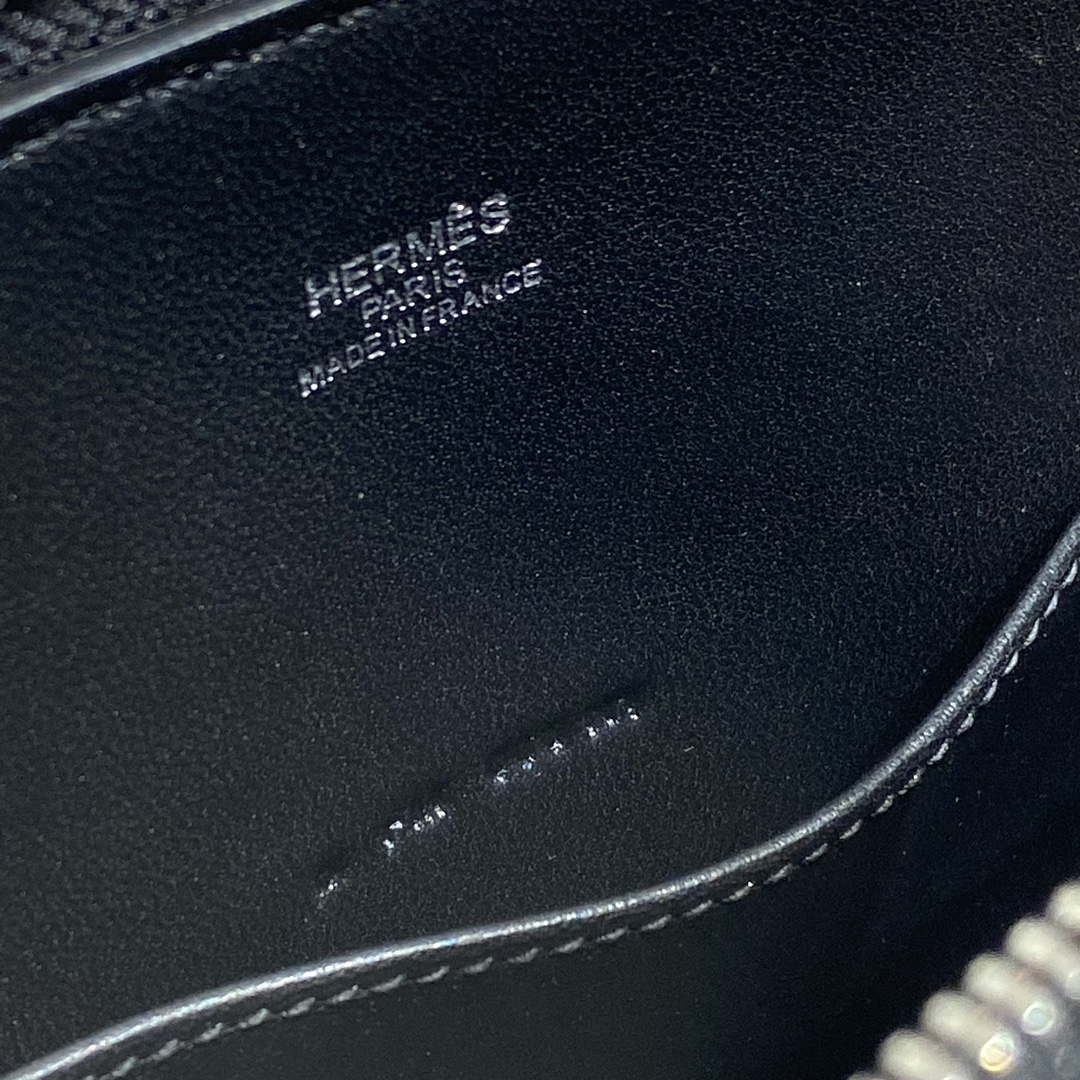 Hermes 316419 Bolide 1923 Mini Leather Bag H900975 - Sliver - View 7