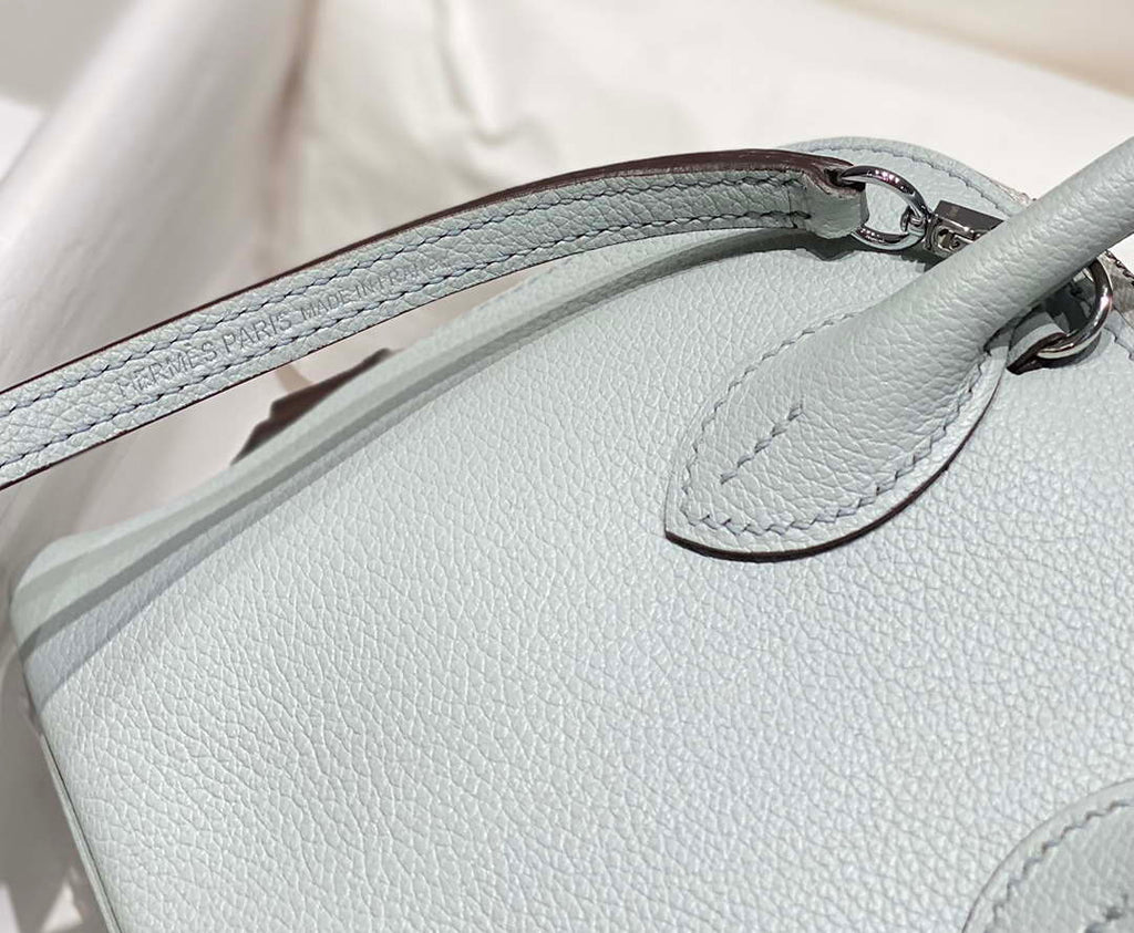 Hermes 316419 Bolide 1923 Mini Leather Bag Holy Grail Blue H900968