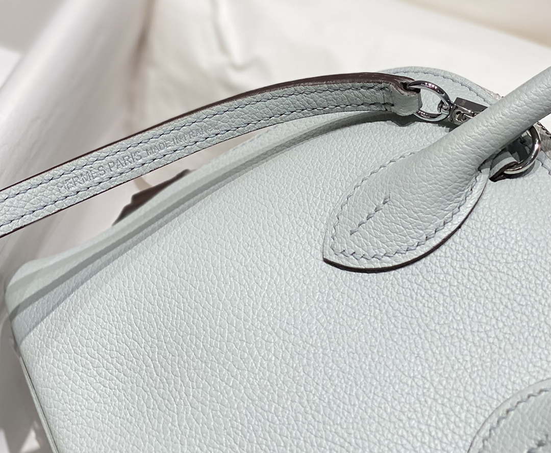Hermes 316419 Bolide 1923 Mini Leather Bag Holy Grail Blue H900968 - Default Title - View 5