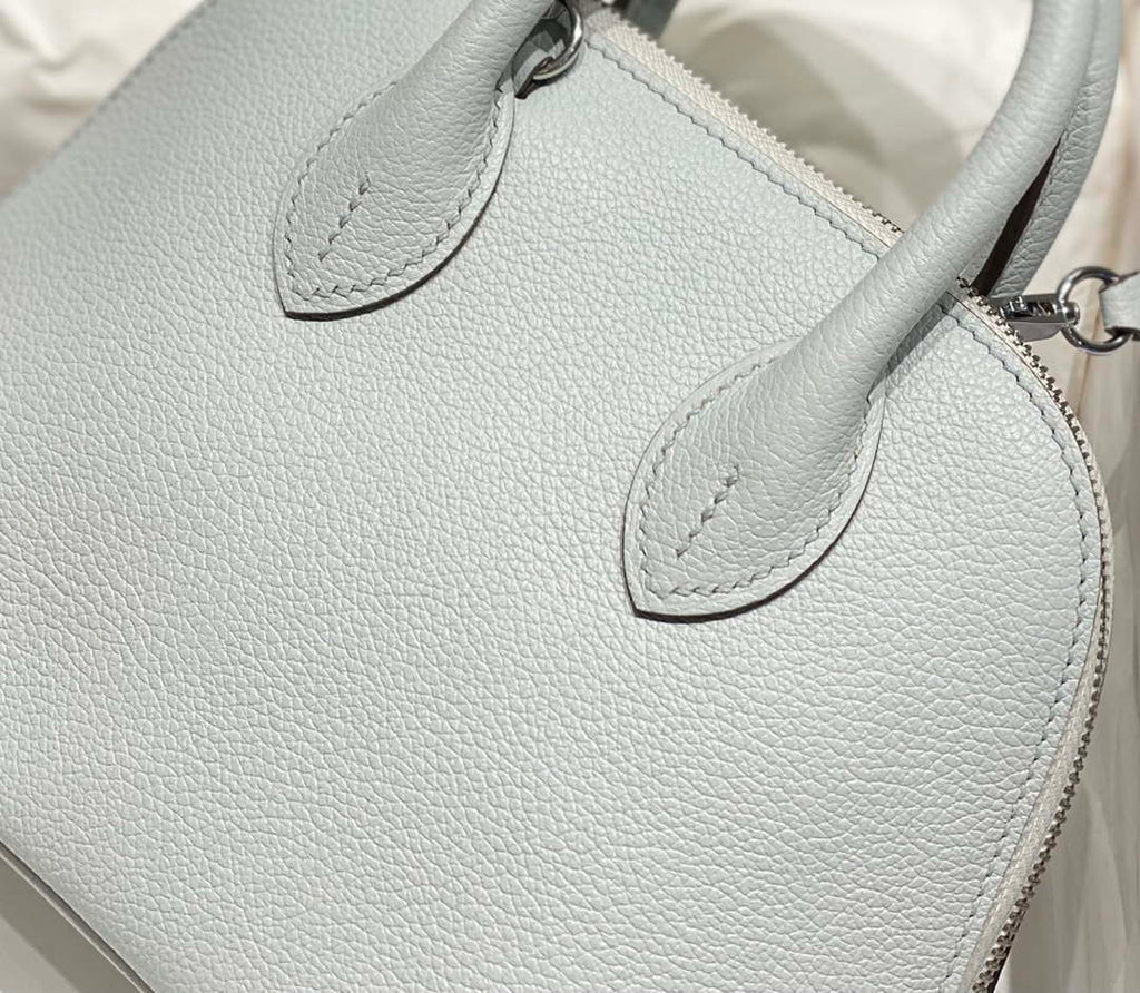 Hermes 316419 Bolide 1923 Mini Leather Bag Holy Grail Blue H900968
