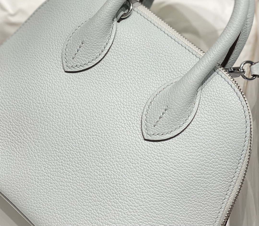 Hermes 316419 Bolide 1923 Mini Leather Bag Holy Grail Blue H900968