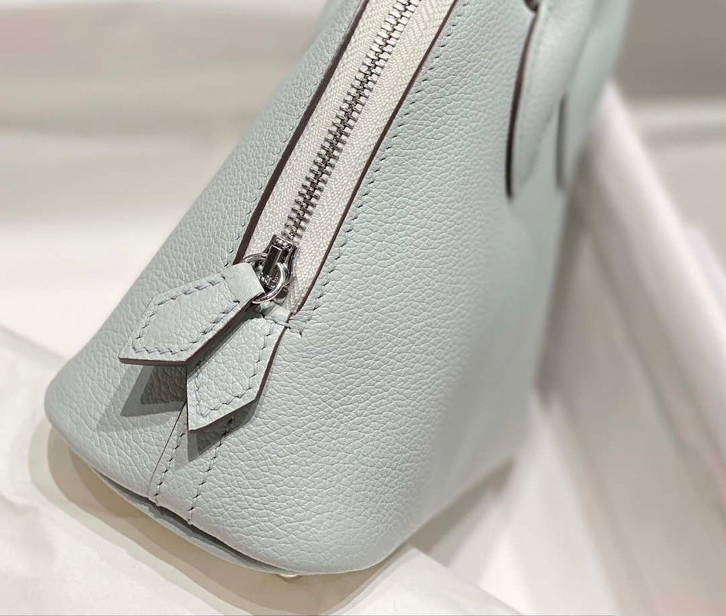 Hermes 316419 Bolide 1923 Mini Leather Bag Holy Grail Blue H900968