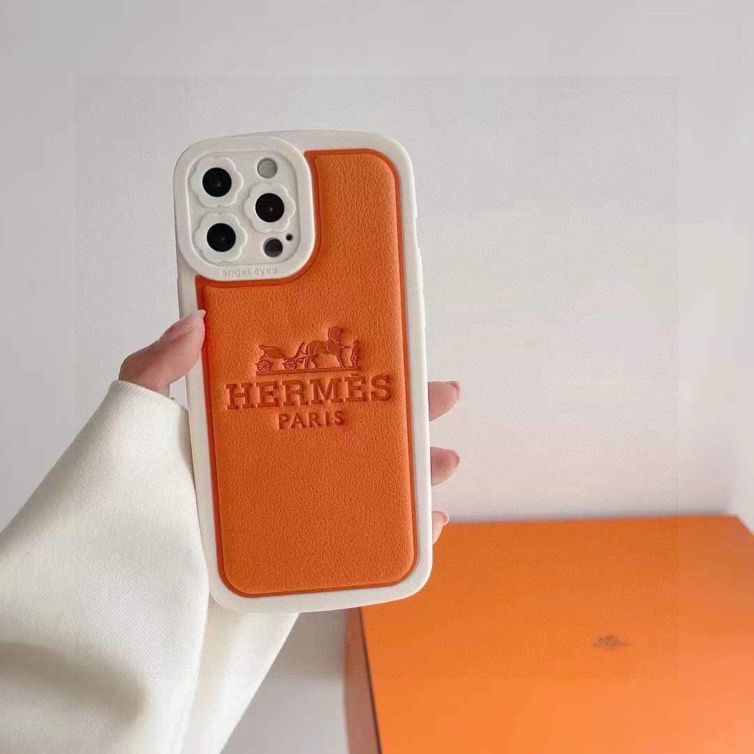 Hermes Apple Iphone Leather Premium Deluxe Phone Case H66321 - iPhone15pro max £¨6.7£© - View 1