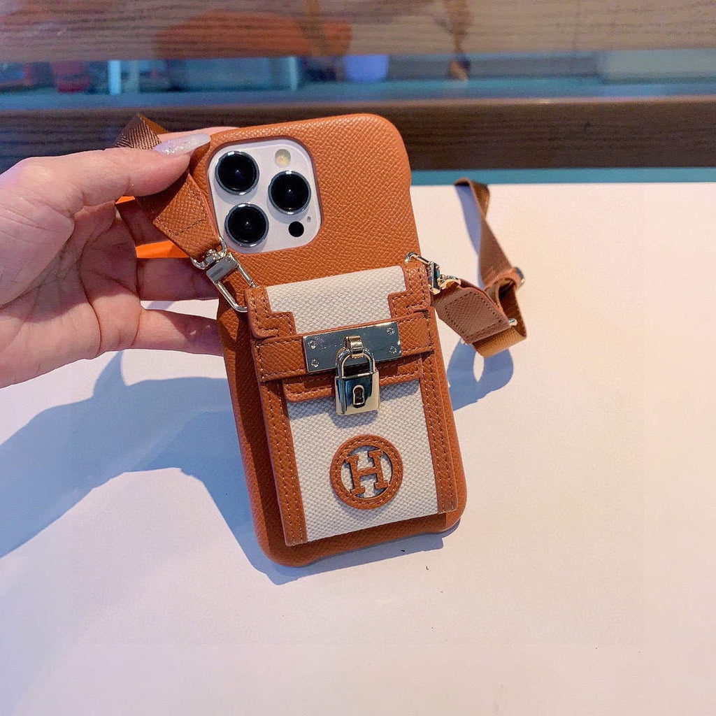 Hermes Apple Iphone Leather Premium Deluxe Phone Case H66324