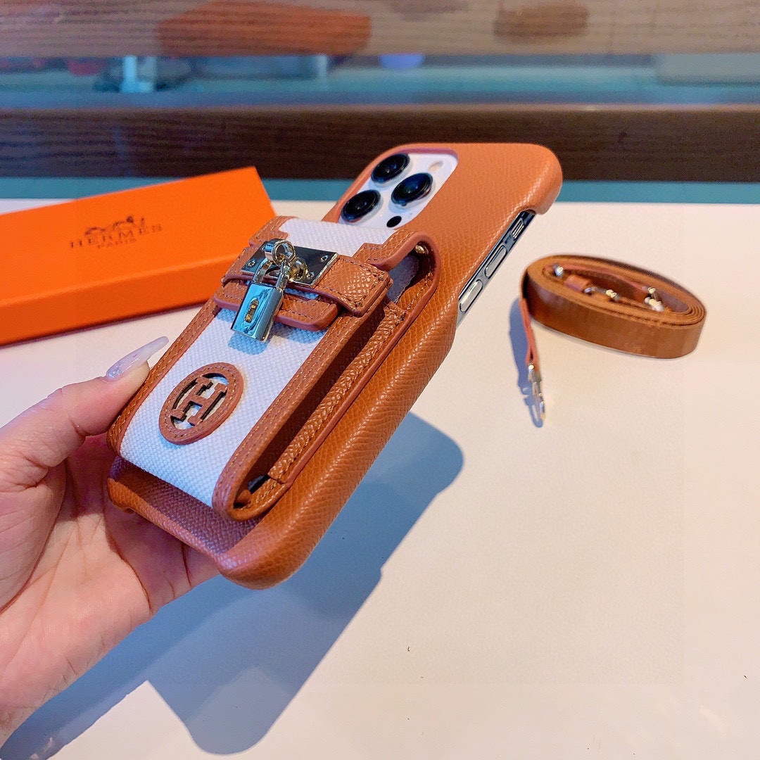 Hermes Apple Iphone Leather Premium Deluxe Phone Case H66324