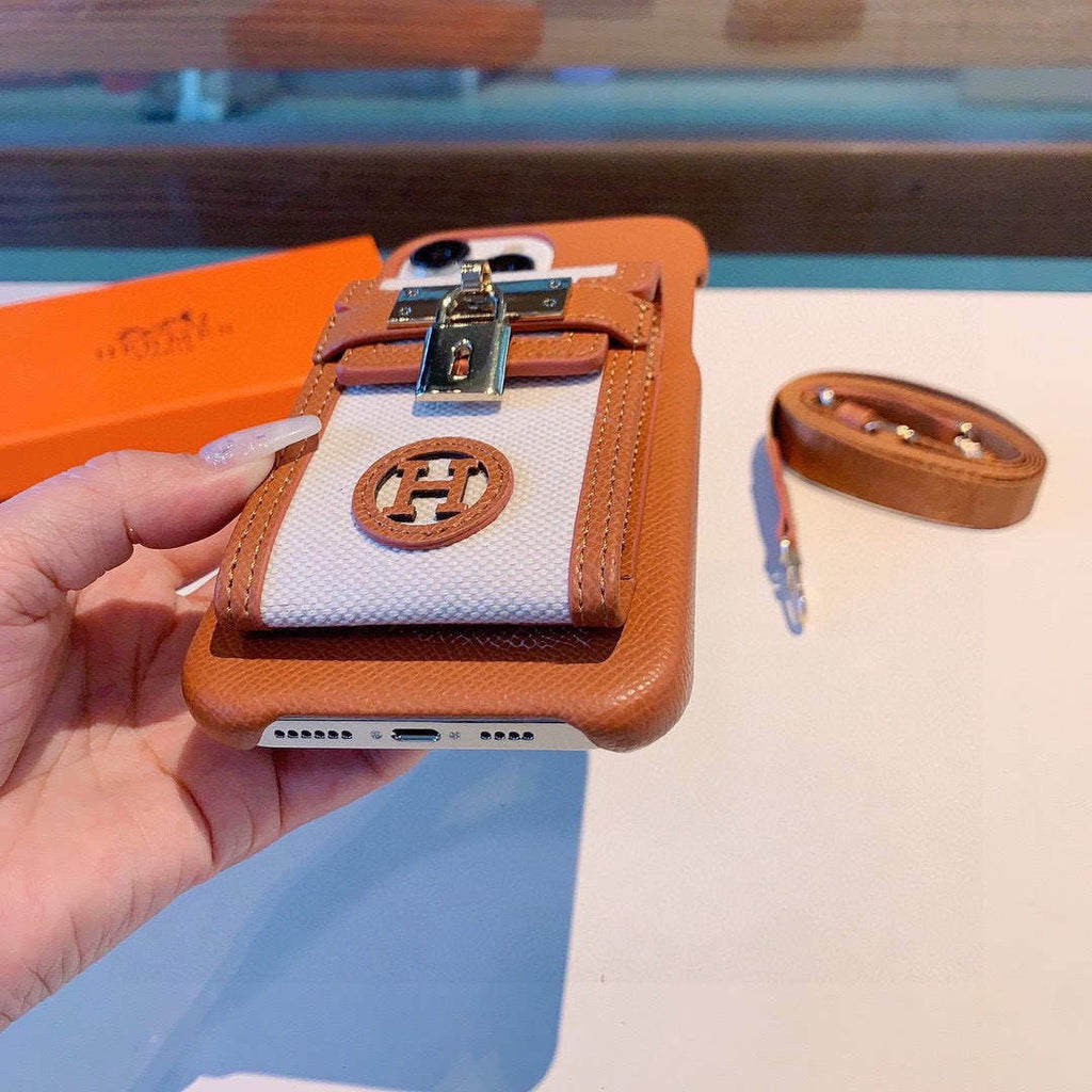 Hermes Apple Iphone Leather Premium Deluxe Phone Case H66324