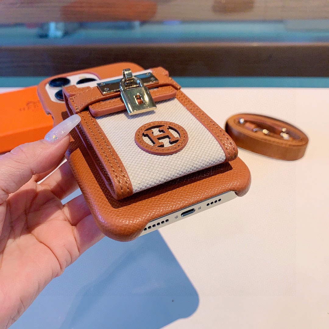 Hermes Apple Iphone Leather Premium Deluxe Phone Case H66324