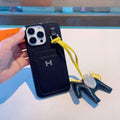 Hermes Apple Iphone Leather Premium Deluxe Phone Case H66326 - iPhone15pro max £¨6.7£© - View 1