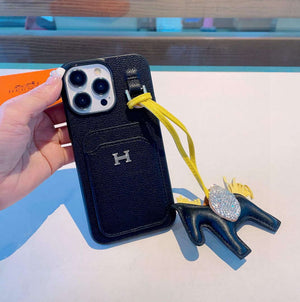 Hermes Apple Iphone Leather Premium Deluxe Phone Case H66326 - iPhone15pro max £¨6.7£© - View 1