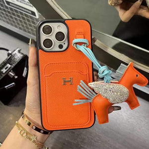 Hermes Apple Iphone Leather Premium Deluxe Phone Case H66327 - iPhone15pro max £¨6.7£© - View 2