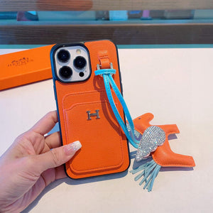 Hermes Apple Iphone Leather Premium Deluxe Phone Case H66327 - iPhone15pro max £¨6.7£© - View 3