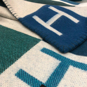 Hermes Avalon Rocabar Cashmere Blanket 29912 Dark green - Voguebags