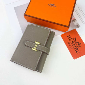 Hermes Bearn wallet Epsom calfskin mini wallet H20901 - Gold - View 1