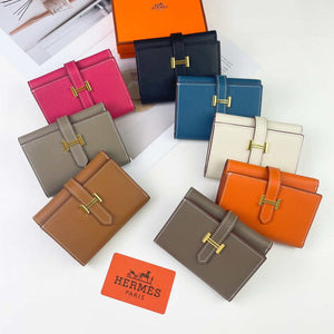 Hermes Bearn wallet Epsom calfskin mini wallet H20900 - Gold - View 2