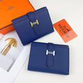 Hermes Bearn wallet Togo Leather mini wallet H20913 - Gold - View 1