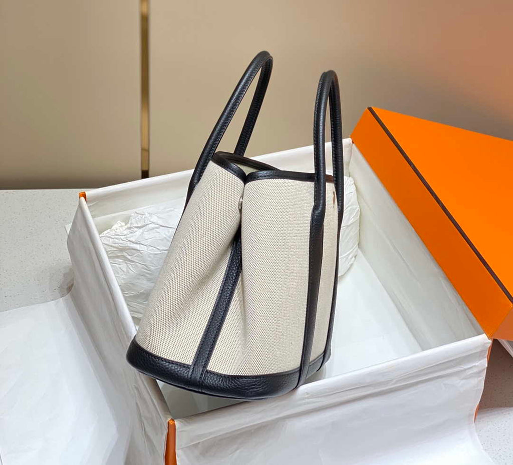 Hermes Beige Canvas Garden Party 30cm Bag H239050