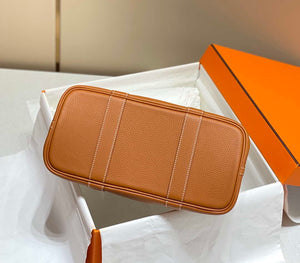 Hermes Beige Canvas and Brown leather Garden Party 30cm Bag H239052 - Default Title - View 6