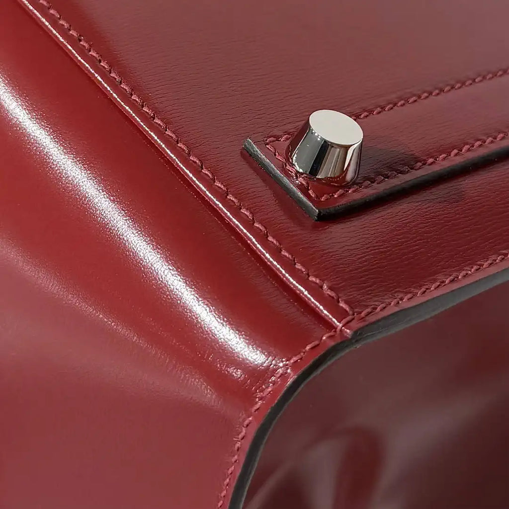 Hermes Birkin 25 Box Bag Red Silver Buckle  H92110
