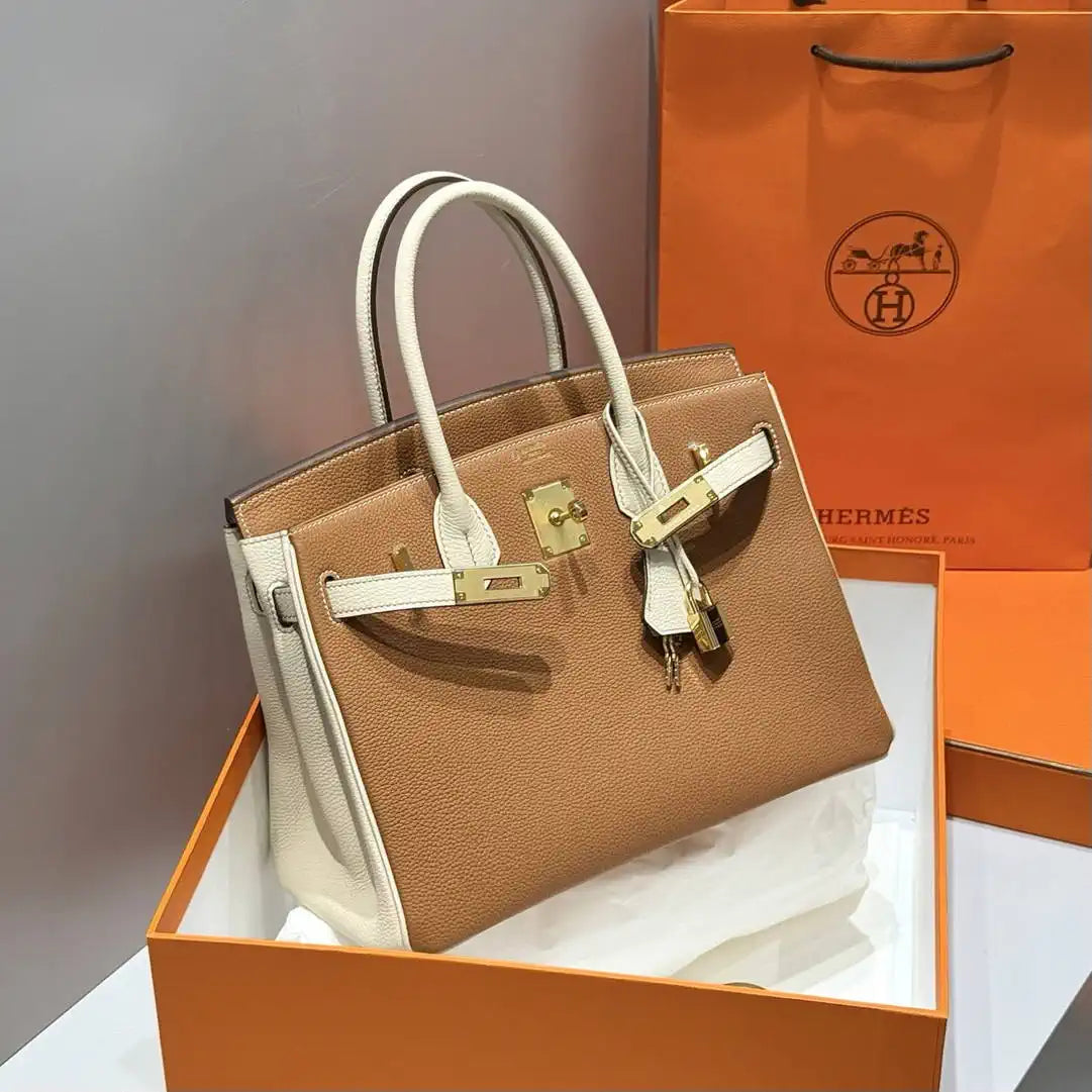 Hermes Birkin 30 Togo Leahter Bag Gold Hardware H92120