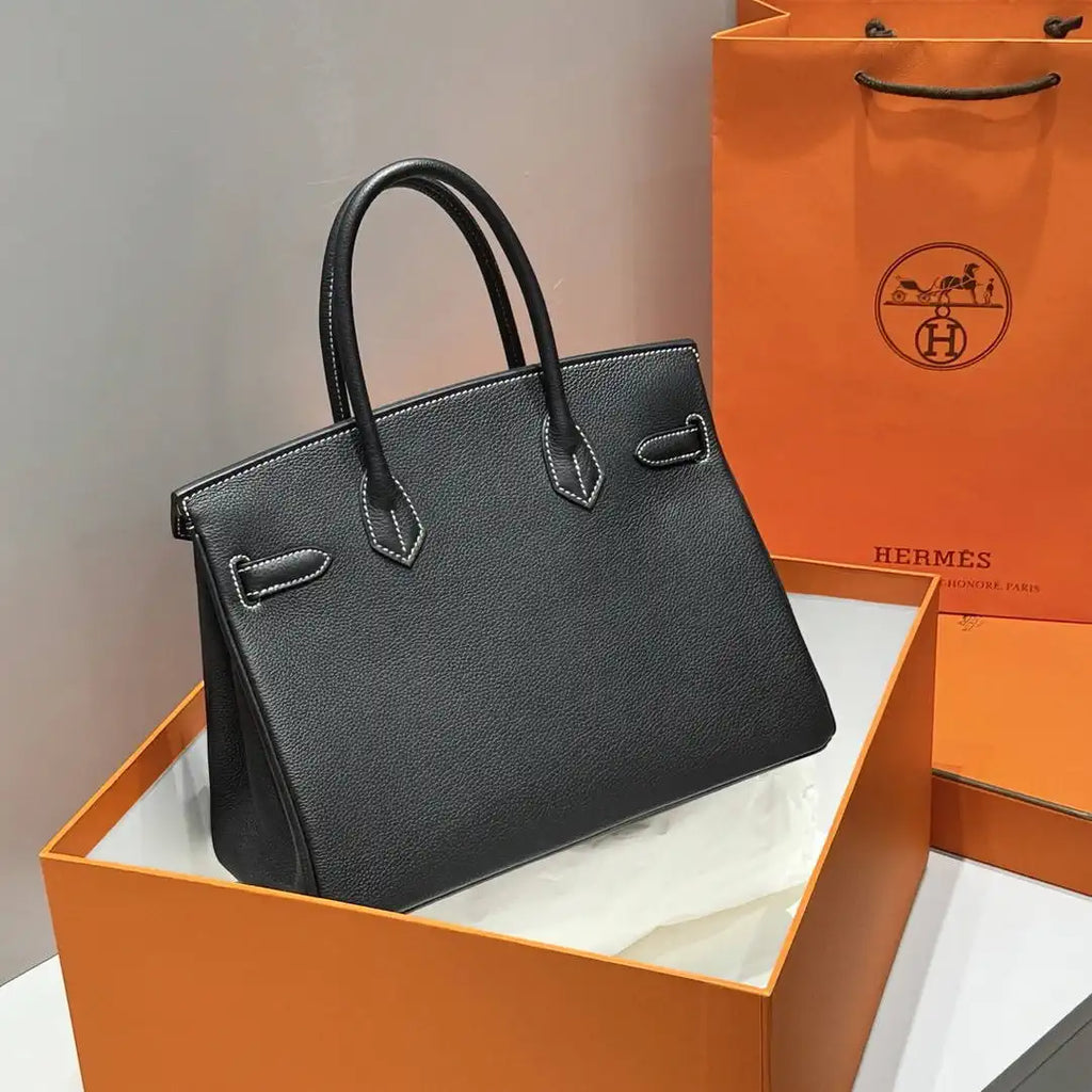 Hermes Birkin 30 Togo Leahter Bag Silver Hardware H92122